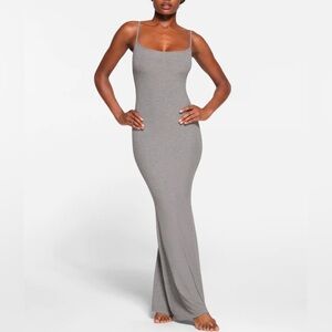 SKIMS Soft lounge long gray dress